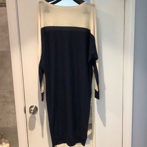 Lauren navy and cream sweater dress S